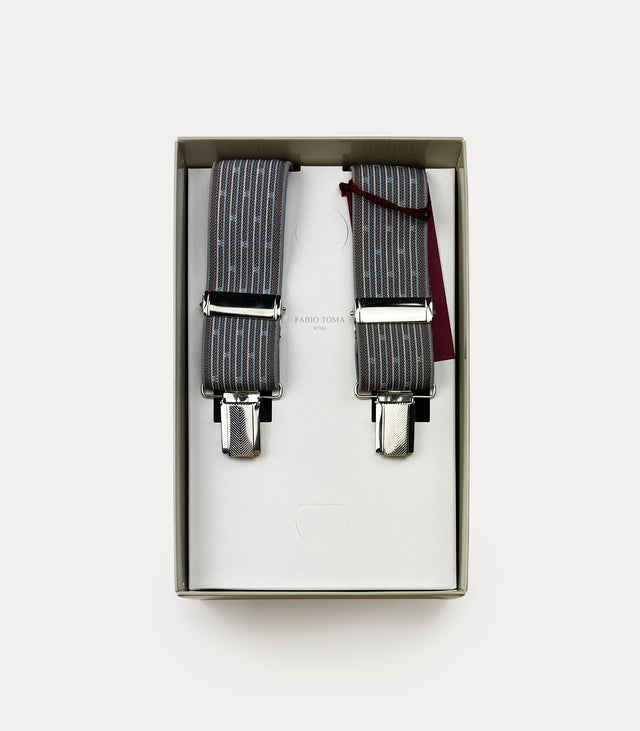 Striped Suspender with Patterned