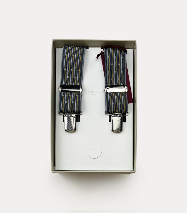 Striped Suspender with Patterned