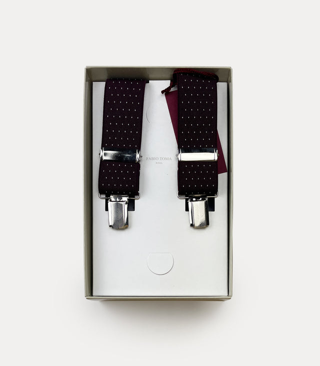 Solid and polka dot suspender