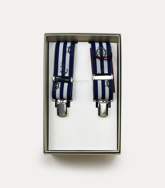 Striped suspender with pattern