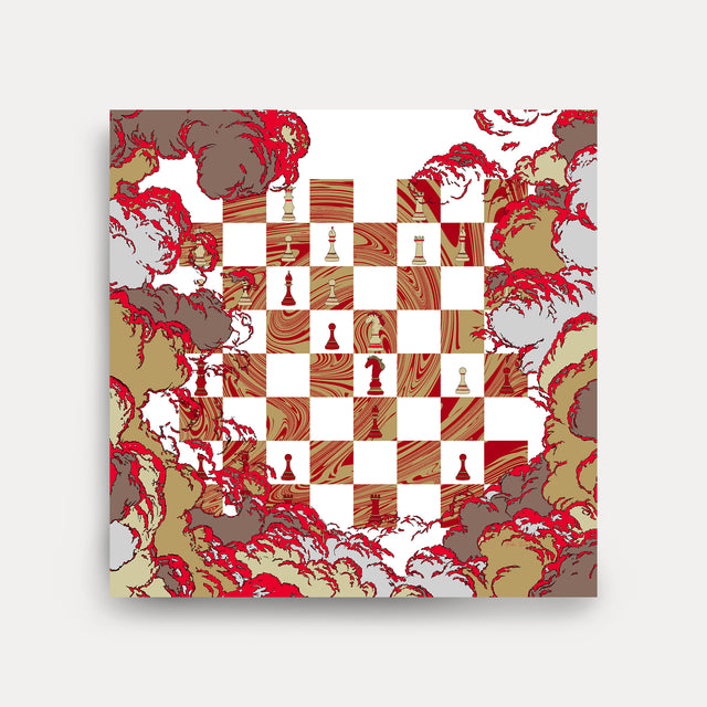 Silk Scarf Satin- Checkered